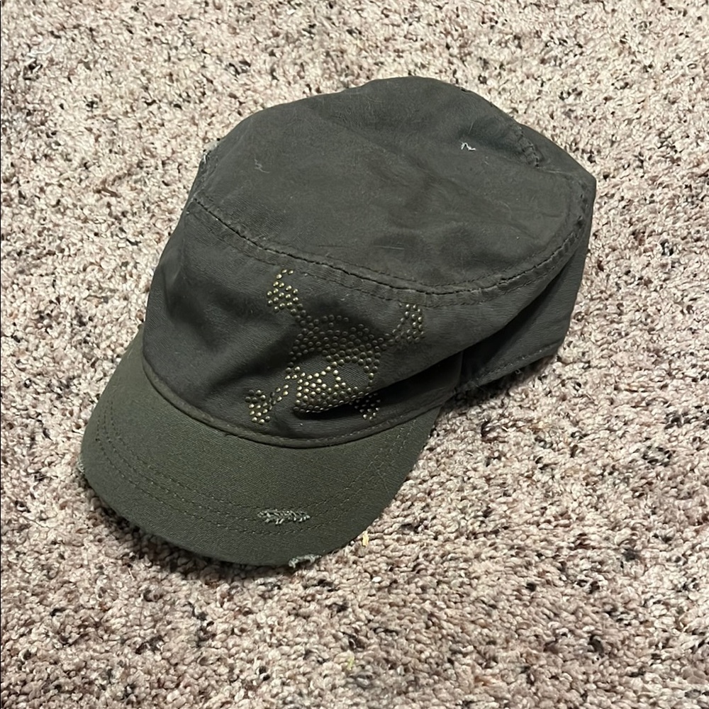 Green Military Style Cap